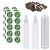 120Pcs Seed Pod Kit Hydroponic Garden Growing Containers Grow Anything Kit with 30Pcs Baskets 30Pcs Lids 30Pcs Sponged 30Pcs Stickers
