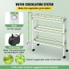 VEVOR Hydroponics Growing System, 90 Sites 10 Food-Grade PVC-U Pipes, 3 Layers Indoor Planting Kit with Water Pump, Timer, Nest Basket, Sponge