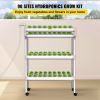 VEVOR Hydroponics Growing System, 90 Sites 10 Food-Grade PVC-U Pipes, 3 Layers Indoor Planting Kit with Water Pump, Timer, Nest Basket, Sponge