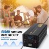 VEVOR Pure Sine Wave Inverter, 5000 Watt, Power Inverter, DC 12V to AC 120V Car Inverter, with LCD Display, USB Port and Remote Controller