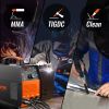 VEVOR 210Amp TIG Welder, Welder TIG 3 in 1, 110/220V Dual Voltage HF TIG/Stick/Clean Welding Machine w/Pulse, IGBT Inverter & Torch